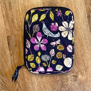 Vera Bradley Night Owl Quilted Tablet Case Organizer Zip iPad Mini Kindle Cover